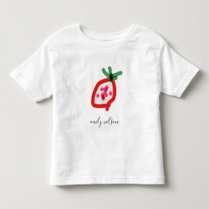 キッモダンズスクール先生手描きドラゴンフルーツ トドラーTシャツ