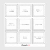 キッモダンチとパントリーの保管ラベル シール (シート)