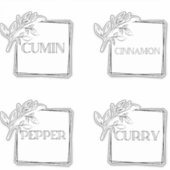 キッモダンチミニマルン食器保管用ラベル シール (正面)