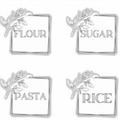 キッモダンチミニマルン食器保管用ラベル シール (正面)