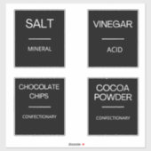 キッモダンチミニマルン食器保管用ラベル シール (シート)