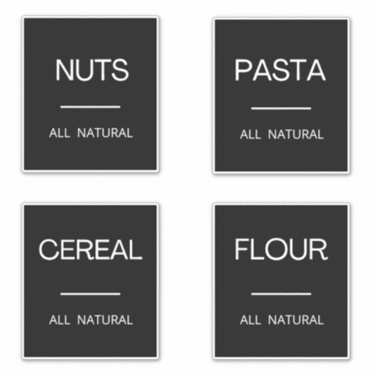 キッモダンチミニマルン食器保管用ラベル シール (正面)