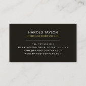 キッモダンチンデザイン、キッチン&バスルーム設備 名刺 (裏面)