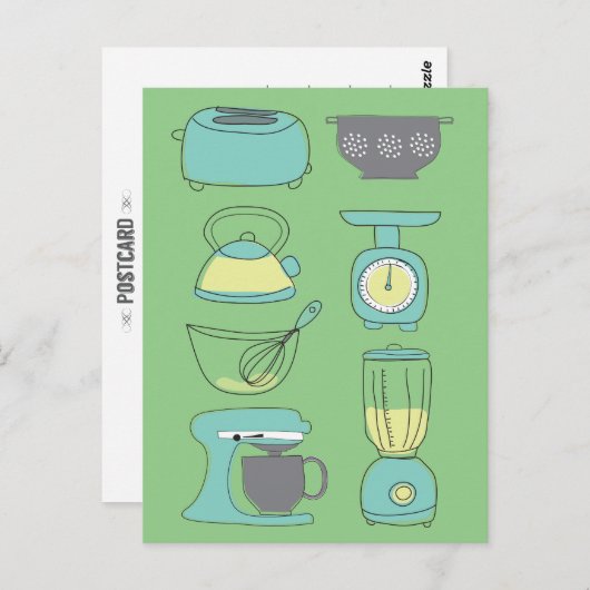 キッモダンチン器具イラストレーションマーケティング ポストカード (正面/裏面)