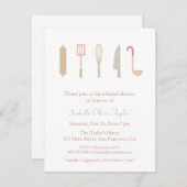 キッモダンチン料理器具ブライダルシャワー 招待状 (正面/裏面)