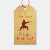 キッモダント武術アーツキッズカラテ誕生日 ギフトタグ (正面)