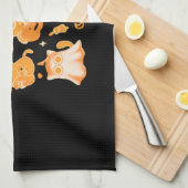 キッ不気味テクラシックンTシャツ キッチンタオル (四つ折り)