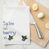 キッ保チンタオルの上の穏やかさとブルーベリー キッチンタオル (四つ折り)