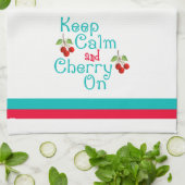 キッ保チンタオルの上の落ち着いたさくらんぼ キッチンタオル (折り畳み)