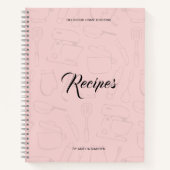 キッ図解入りの、写真付きのチン用品パーソナライズされたレシピ ノートブック (正面)