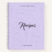 キッ図解入りの、写真付きのチン用品パーソナライズされたレシピ ノートブック (正面)