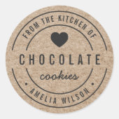 キッ素朴チフェイクンはっきりしたからクラフト ラウンドシール (正面)