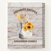 キッ素朴チン器具ひまわり白木レシピ ノートブック (裏面)