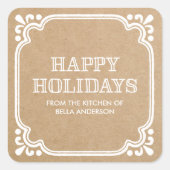 キッ素朴チン |ホリデーグッズ焼いたのシール スクエアシール (正面)