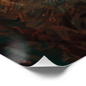 キッ芸術的テンポートレート-鮮やか油彩画 ポスター (コーナー)