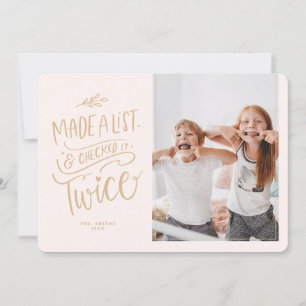 キッ間抜けズ·クリスマス·フォト·カードがリストカードを作る 招待状