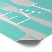 キッ食べチ引用文ワードアートモダンスタイル ポスター (角)