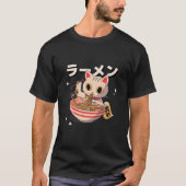 キッ食べ物テンのラーメンかわいい日本のかわいいアニメ。 Tシャツ (正面)