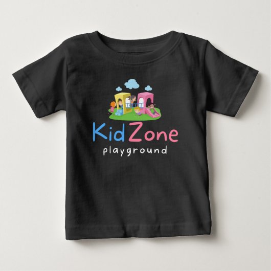 キッ ゾーン 遊び場 ベビーTシャツ (正面)