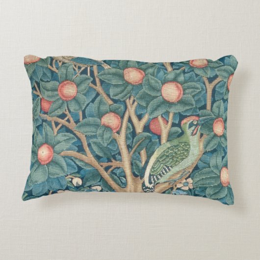 キツツキのタペストリー、キツツキの詳細 アクセントクッション (裏面)