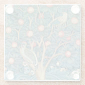 キツツキのタペストリー、キツツキの詳細 ガラスコースター (裏面)