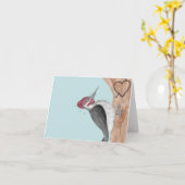 キツツキの愛 カード (黄色い花)