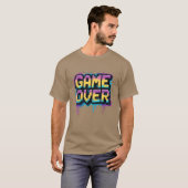 キツツキゲームオーバー落書きデザイン 男子友達 Tシャツ (正面フル)
