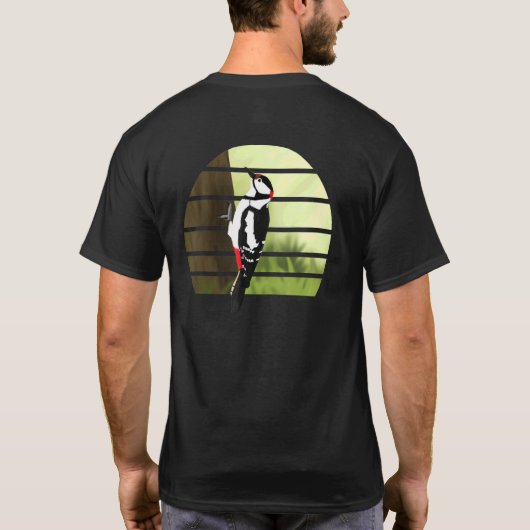 キツツキ 鳥 マニア 鳥 鳥好き 動物 Tシャツ (裏面)