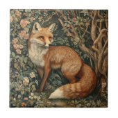 キツネおとぎ話ウッドランドフォレストヴィンテージ タイル (正面)