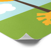 キツネおむつベビーシャワーバナー ポスター (角)