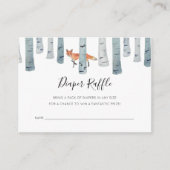 キツネおむつラッフルベビーシャワーカード エンクロージャーカード (正面)