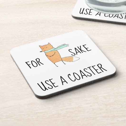 キツネおもしろいにコースターを使用する コースター (左側)