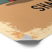 キツネおもしろいコーヒーアート ポスター (角)