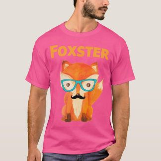 キツネおもしろいフォックススターヒップスターかわいいプリン Tシャツ