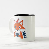 キツネおもしろい用 ツートーンマグカップ (正面左)