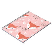 キツネおもしろい：かわいい森のパターン ノートブック (左側)