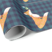 キツネおよびおせっかいな鳥のギフトの包装紙 ラッピングペーパー (ロールコーナー)