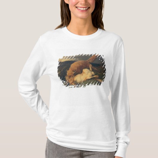 キツネおよびノウサギ1866年 Tシャツ (正面)