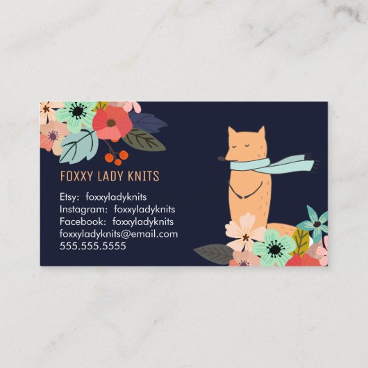 キツネおよびフローラ中小規模企業 名刺 (裏面)