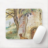 キツネおよびブドウのイラストレーションのための マウスパッド (マウス)