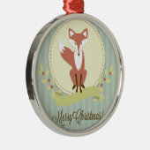 キツネおよびリース メタルオーナメント (右)