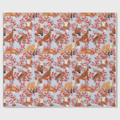 キツネおよび果実 ラッピングペーパー (フラット)