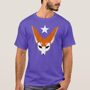 キツネおよび白い星 Tシャツ