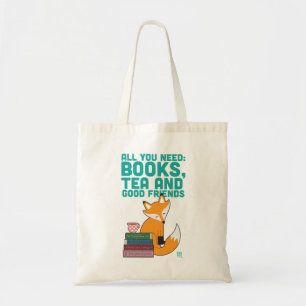 キツネおよび茶Books&Friendsのトートバック トートバッグ