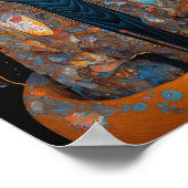 キツネお洒落ウッドランドファンタジーアートのポスター ポスター (角)