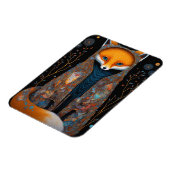 キツネお洒落ウッドランドファンタジーアートマグネット マグネット (左側)