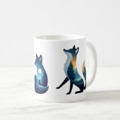 キツネお洒落セラミック製マグカップ コーヒーマグカップ (正面右)