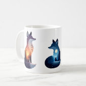 キツネお洒落セラミック製マグカップ コーヒーマグカップ (正面左)