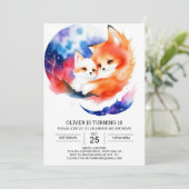 キツネお洒落バースデーパーティードリライト 招待状 (スタンド正面)