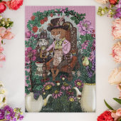 キツネお洒落不機嫌ハッターアリスin Wonderland Art ジグソーパズル